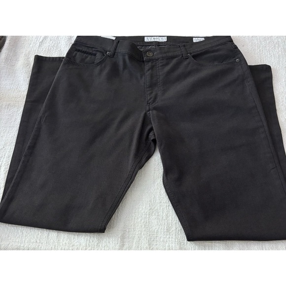 Brax Feel Good Jeans Mens 38x34 Black Gray Cooper Fancy Regular Straight Leg EUC